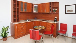 Apartment, Multiple Beds, Non Smoking | Private kitchenette | Fridge, microwave, stovetop, electric kettle - Sofia Apartments in Sunny Residence (Sunny Beach)