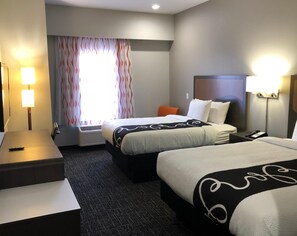 Premium bedding, desk, free WiFi, bed sheets