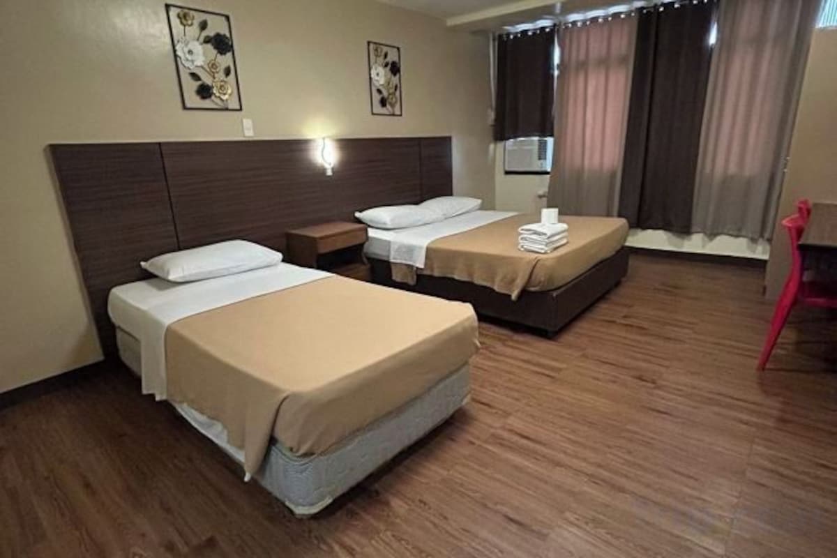 Desk, free WiFi, bed sheets