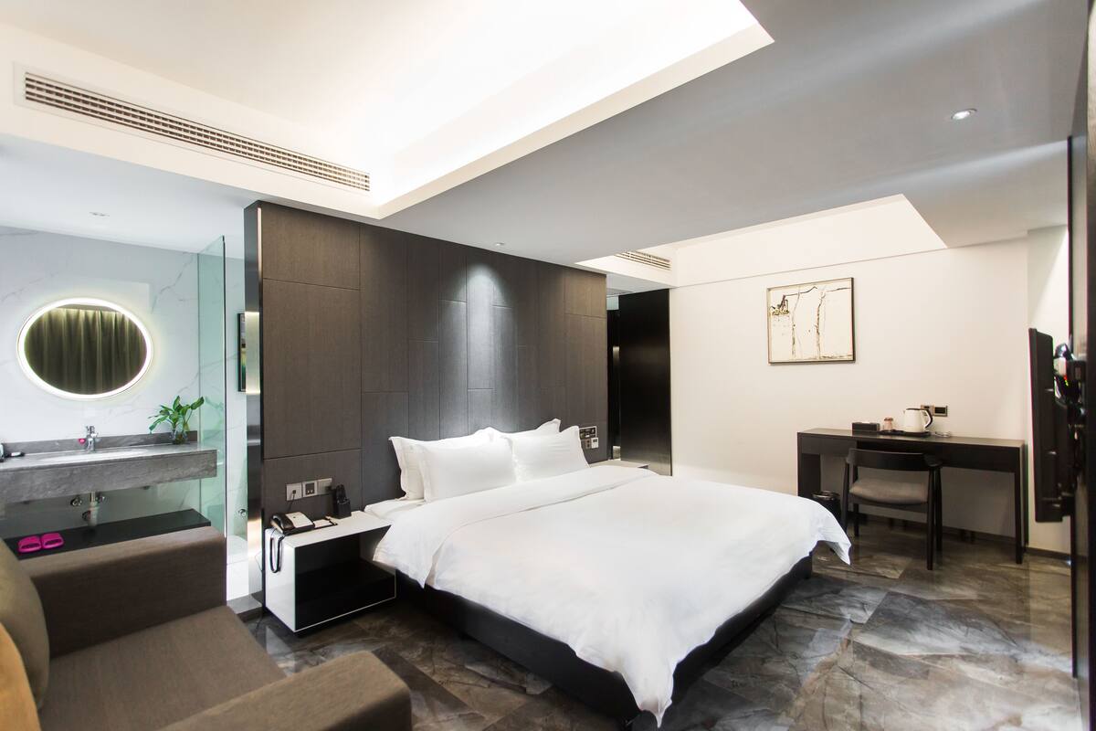Chambre Double Deluxe | Bureau, rideaux occultants, chambres insonorisées, Wi-Fi gratuit