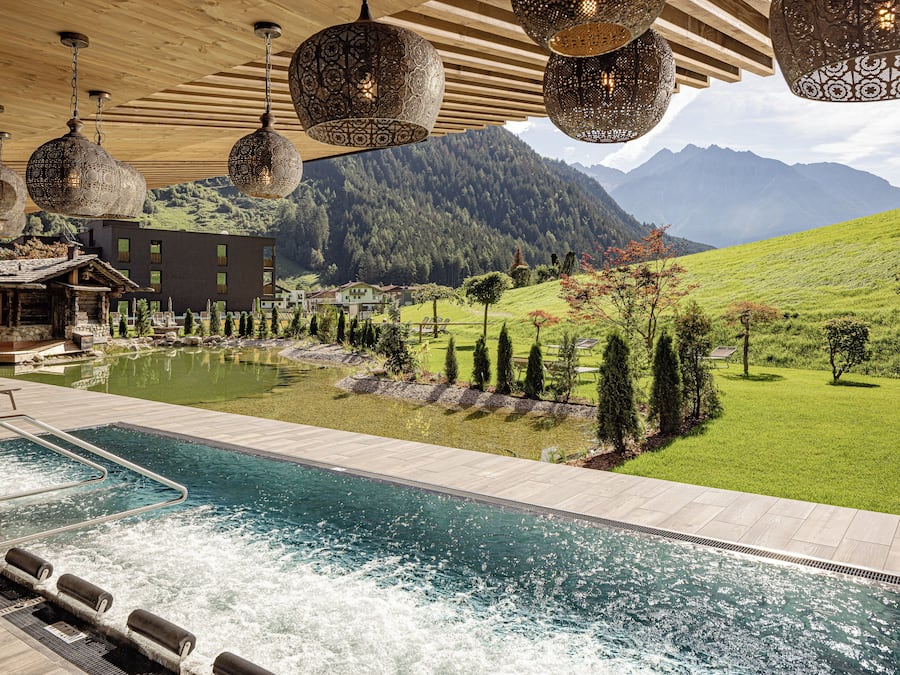 Indoor pool, outdoor pool, sun loungers