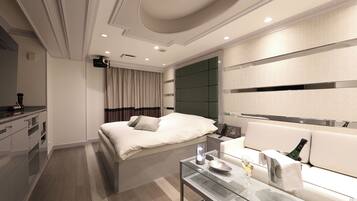 Quarto casal, para não fumantes, banheiro privativo | Frigobar, individualmente decorados, individualmente mobiliados