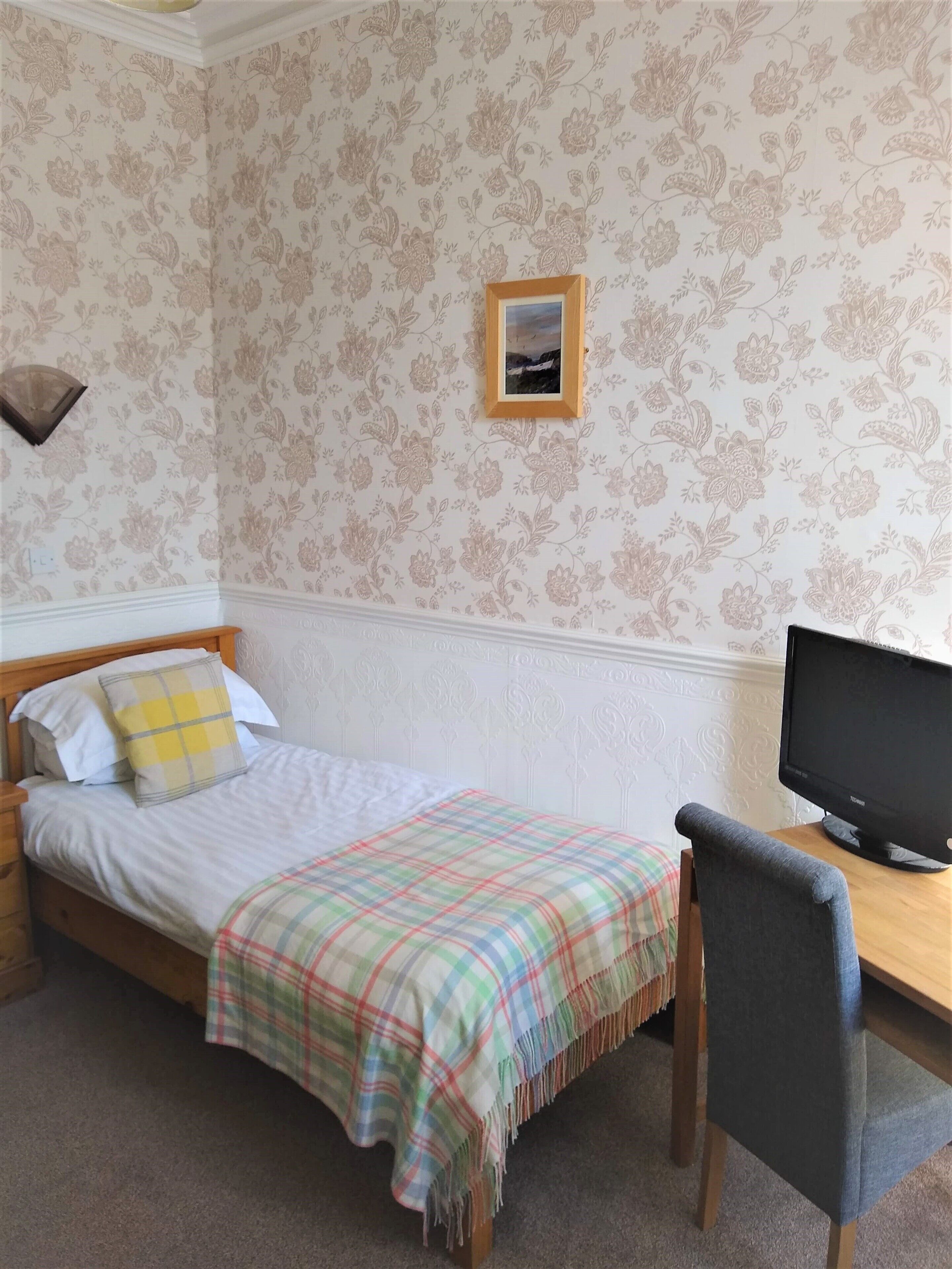 1 bedroom, premium bedding, laptop workspace, iron/ironing board