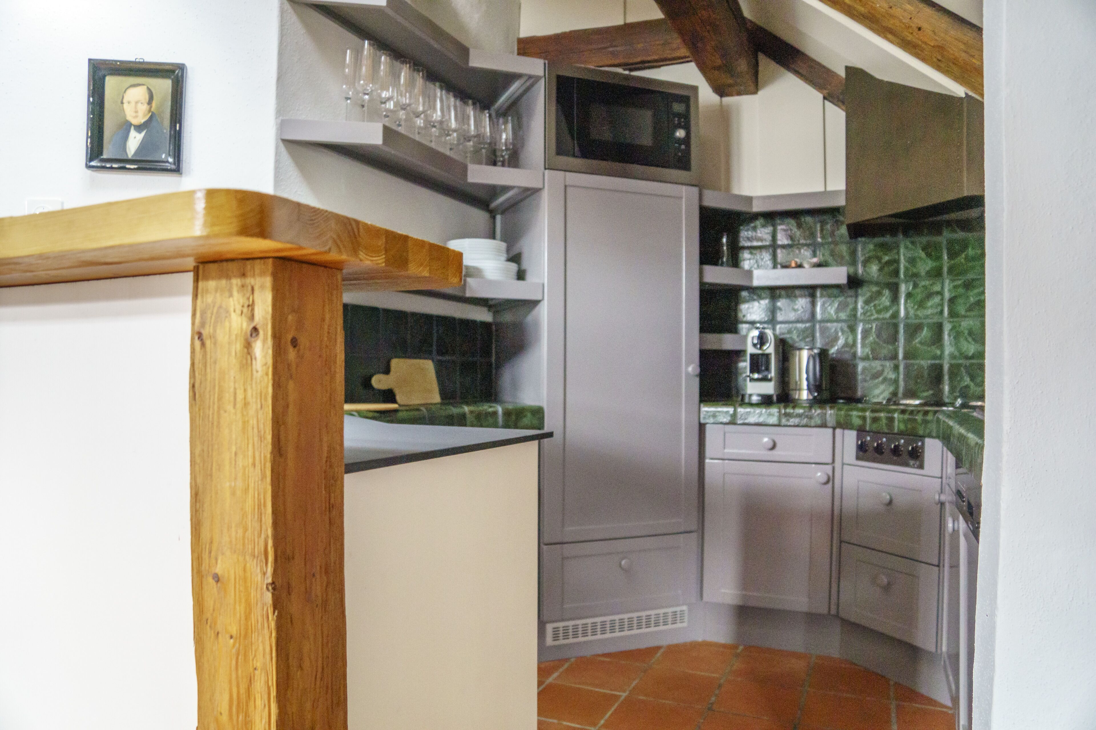 romantic apartment, 3 bedrooms, non smoking, kitchen (nebengebäude 100m) | private kitchen