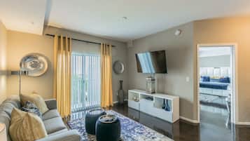 Apartamento, 1 quarto, para não fumantes, cozinha | Sala de estar | TV de tela plana