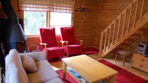 Chalet, 2 chambres, sauna | Aire de séjour