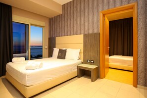 Suite, Sea View | 1 bedroom, Frette Italian sheets, premium bedding, memory foam beds