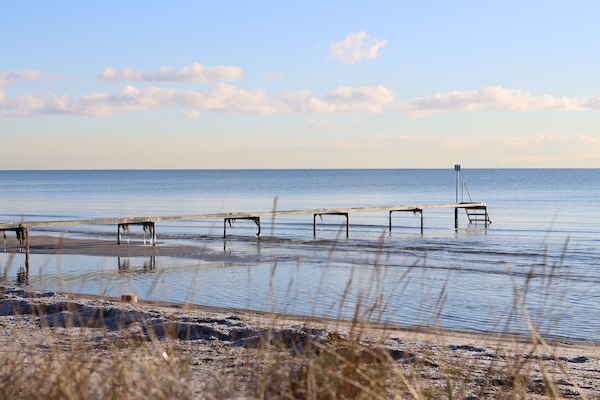 On the beach, white sand