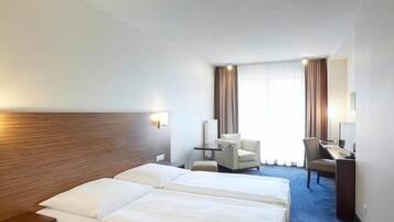 In-room safe, desk, blackout curtains, soundproofing