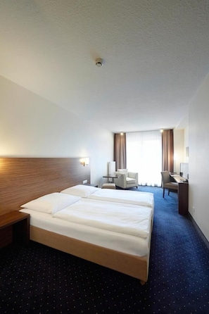 In-room safe, desk, blackout curtains, soundproofing
