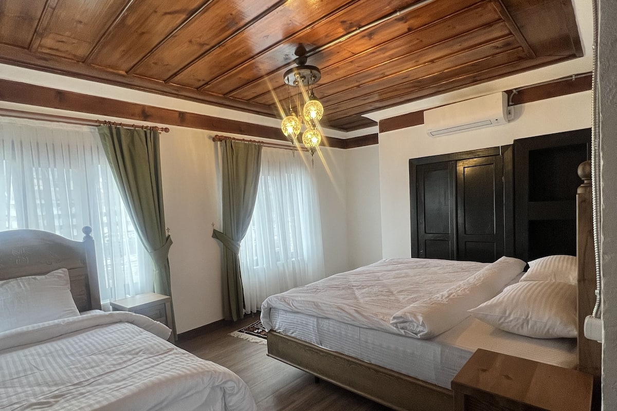 Hypo-allergenic bedding, memory foam beds, minibar, desk