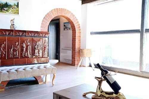 Ferienhaus, Nichtraucher, Bergblick | Wohnbereich | LCD-Fernseher