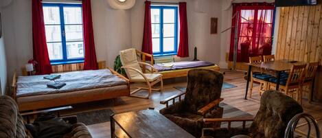 City Loft, Kitchen | Individually decorated, desk, blackout curtains, soundproofing