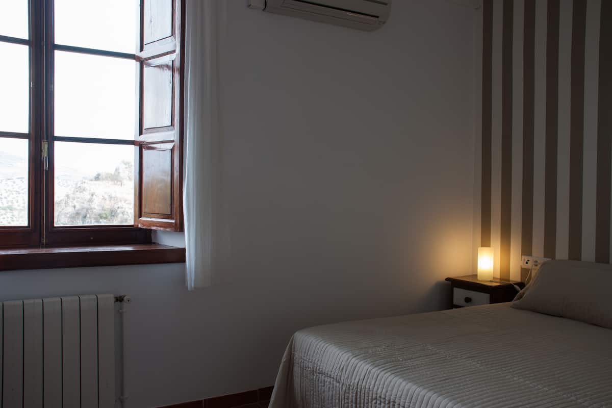 Desk, blackout curtains, iron/ironing board, free WiFi