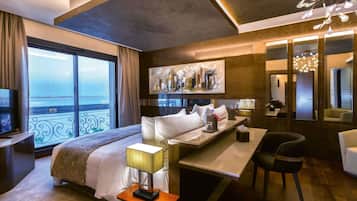 Suite Présidentielle, 2 lits doubles, vue lac | Literie de qualité supérieure, coffres-forts dans les chambres