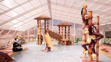 Kolam renang indoor dan kolam renang outdoor musiman