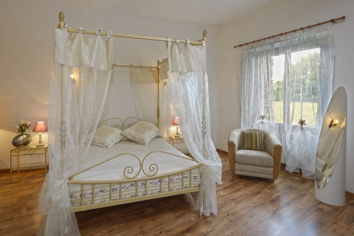 Blackout curtains, iron/ironing board, free WiFi, bed sheets