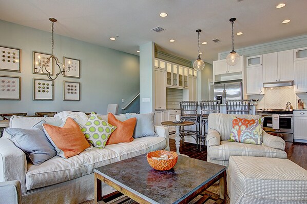 Smart TV, DVD player, books, video library