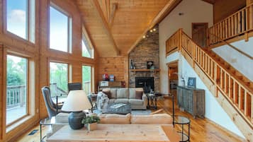 TV, fireplace, DVD player, offices