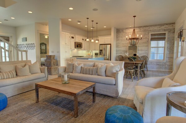 Smart TV, DVD player, books, video library