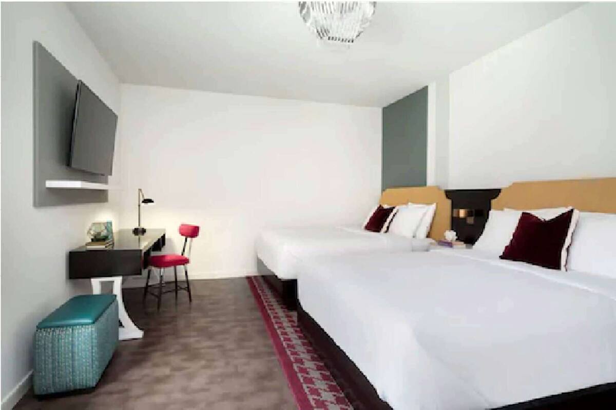 1 habitación y ropa de cama de alta calidad