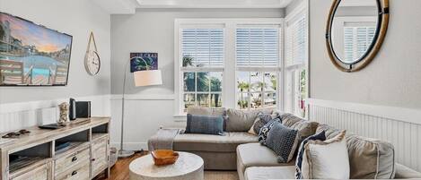 TV connectée, lecteur de DVD, livres, vidéothèque