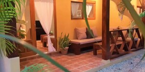 Familienapartment, 1 King-Bett | Terrasse/Patio