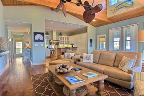 Smart TV, DVD player, books, video library