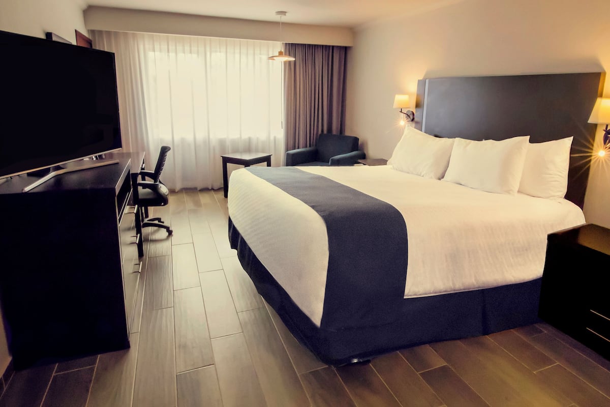 superior room, 1 king bed, non smoking | in-room safe, desk, iron/ironing board, free rollaway beds