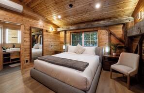 Luksus-alpehytte, 3 soverom, spabadekar, fjellutsikt | Sengetøy