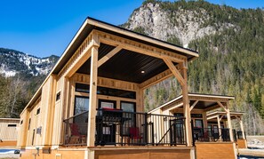 Hytte – premium, 1 soverom, kjøkken, fjellutsikt | Sengetøy