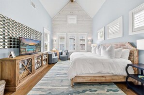 5 bedrooms, iron/ironing board, Internet, bed sheets