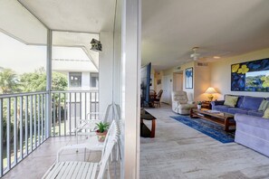 TV, DVD player, stereo