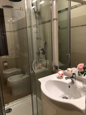 Dusche, Haartrockner, Bidet