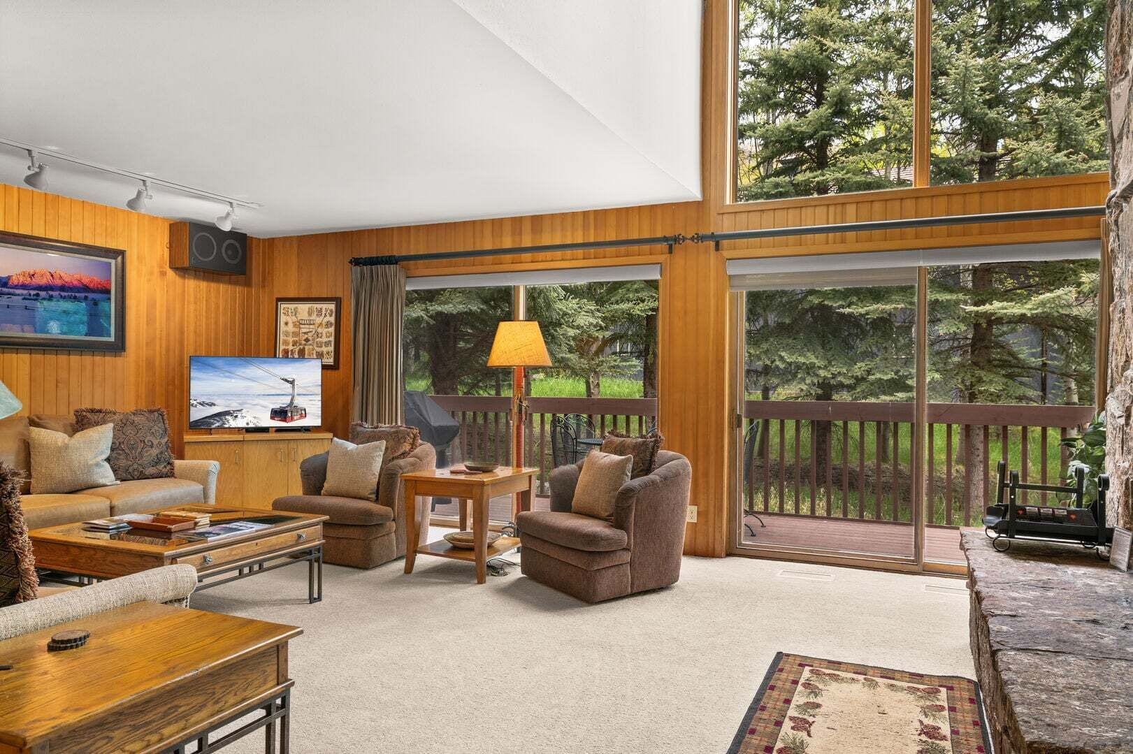 TV, fireplace, DVD player, stereo