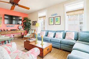 Smart TV, DVD player, books, video library - Stunning Charleston-Style Beach Home w/ Lake Views & More Amenities (Port Aransas)