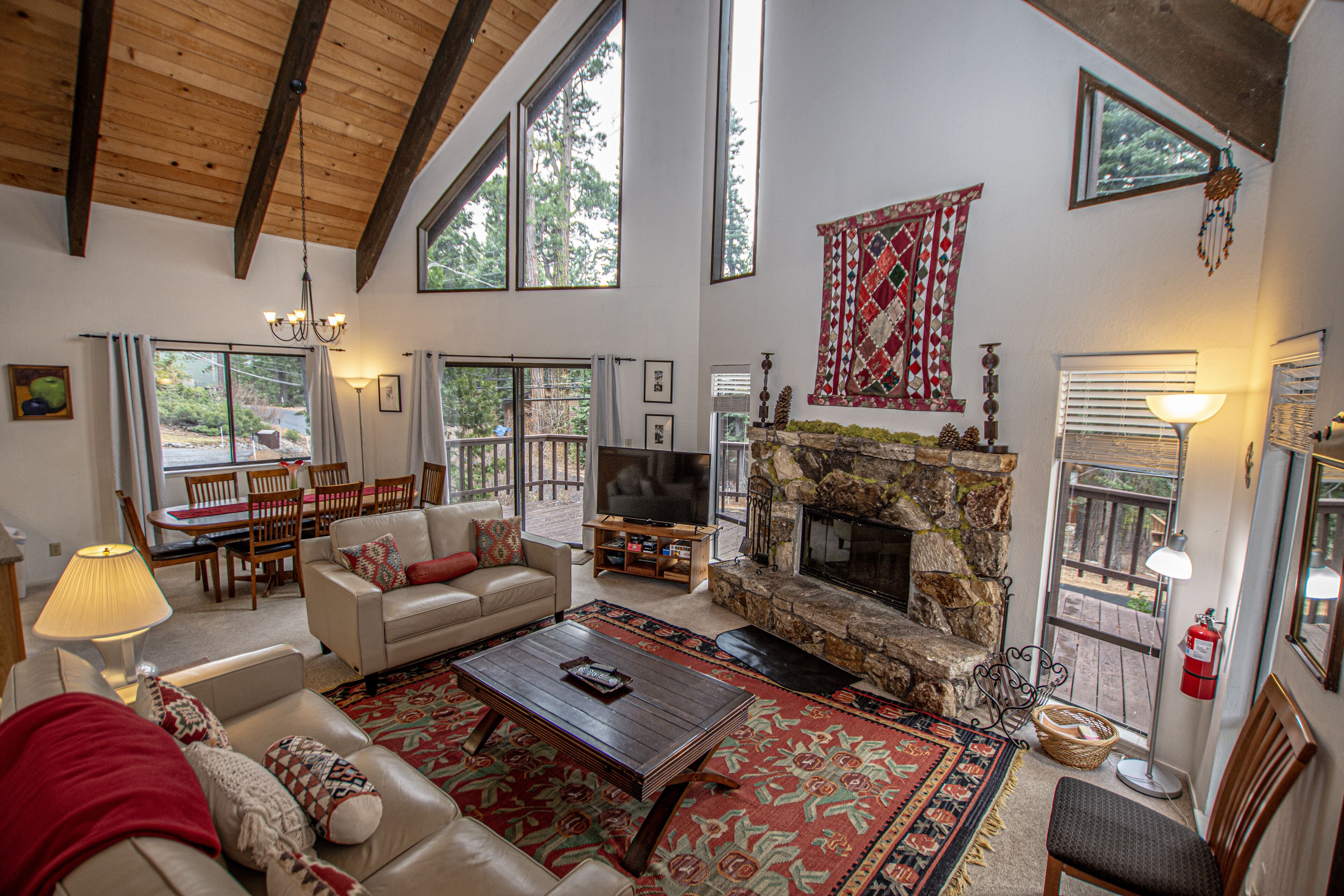 TV, fireplace, DVD player