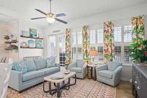 Smart TV, DVD player, books, video library - Beachy, Pet-Friendly Home w/ Fenced Yard & Access to Resort-Style Amenities (Port Aransas)