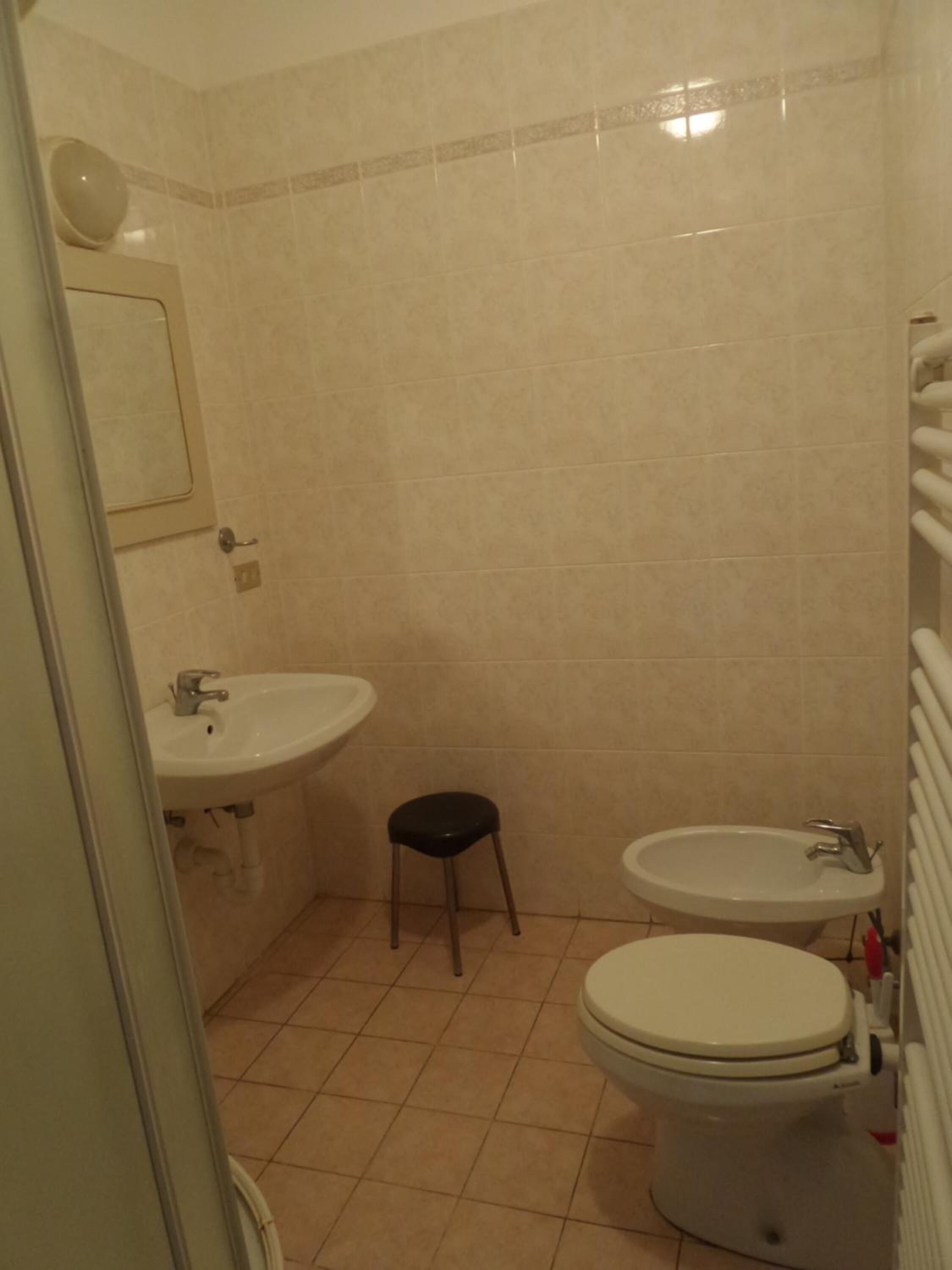 free toiletries, hair dryer, bidet, towels