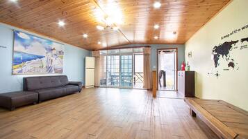 Family Room | Living area | Flat-screen TV, heated floors