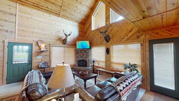 Télévision, cheminée