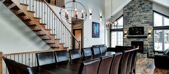 Chalet de luxe, vue panoramique sur la vallée et la station de ski, 24 personnes