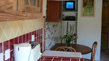 Shared fridge, microwave, coffee/tea maker, electric kettle
