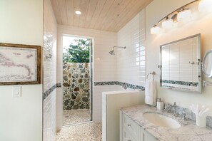 Shower, jetted tub