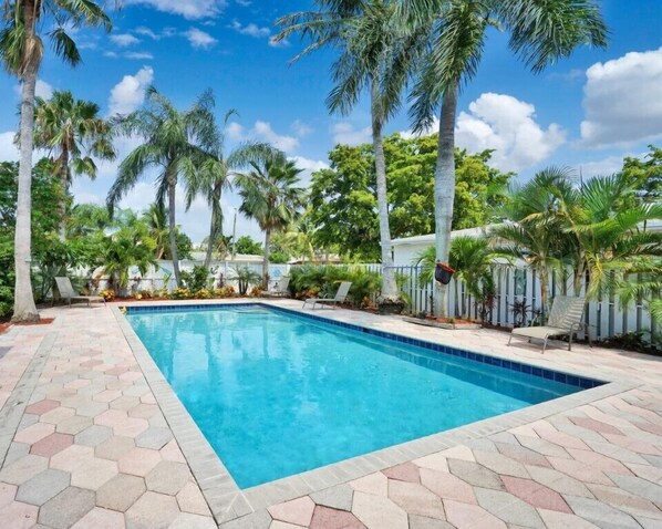 A heated pool