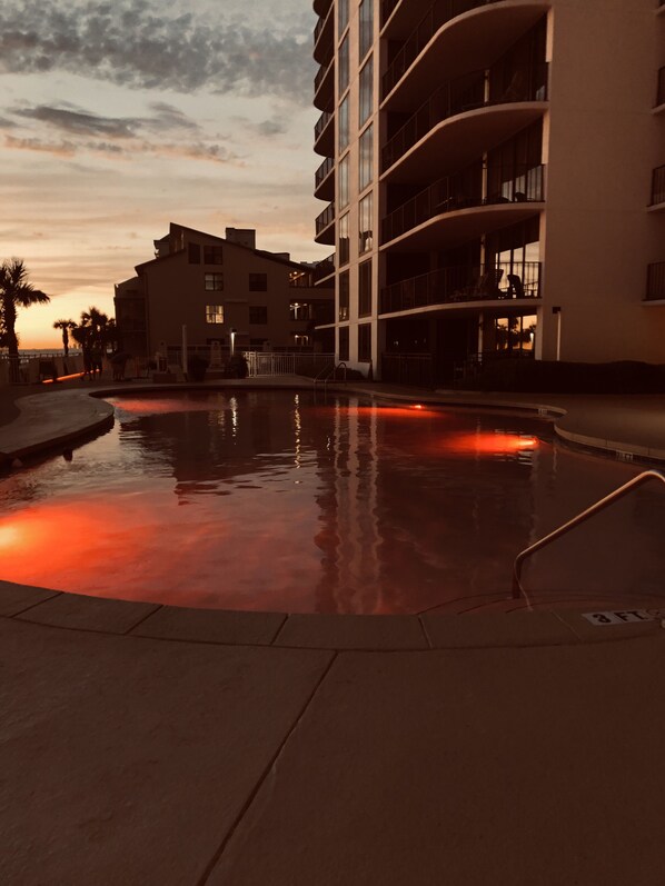 Outdoor pool, a heated pool