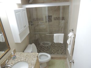 Combined shower/tub, hair dryer, towels, soap - HEATED  POOL  AND  HOT  TUB (Orange Beach)