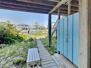 Terrace/patio - Both Sides Now | Ocean View + Walk to the Beach! (Topsail Beach)