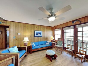 TV, DVD player, books, stereo - Both Sides Now | Ocean View + Walk to the Beach! (Topsail Beach)