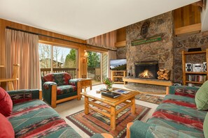 TV, fireplace, DVD player